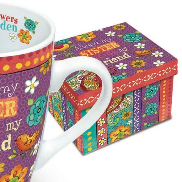 NIB Purple 'Always My Sister Forever My Friend' Mug 12 Ounces - Picture 3 of 4